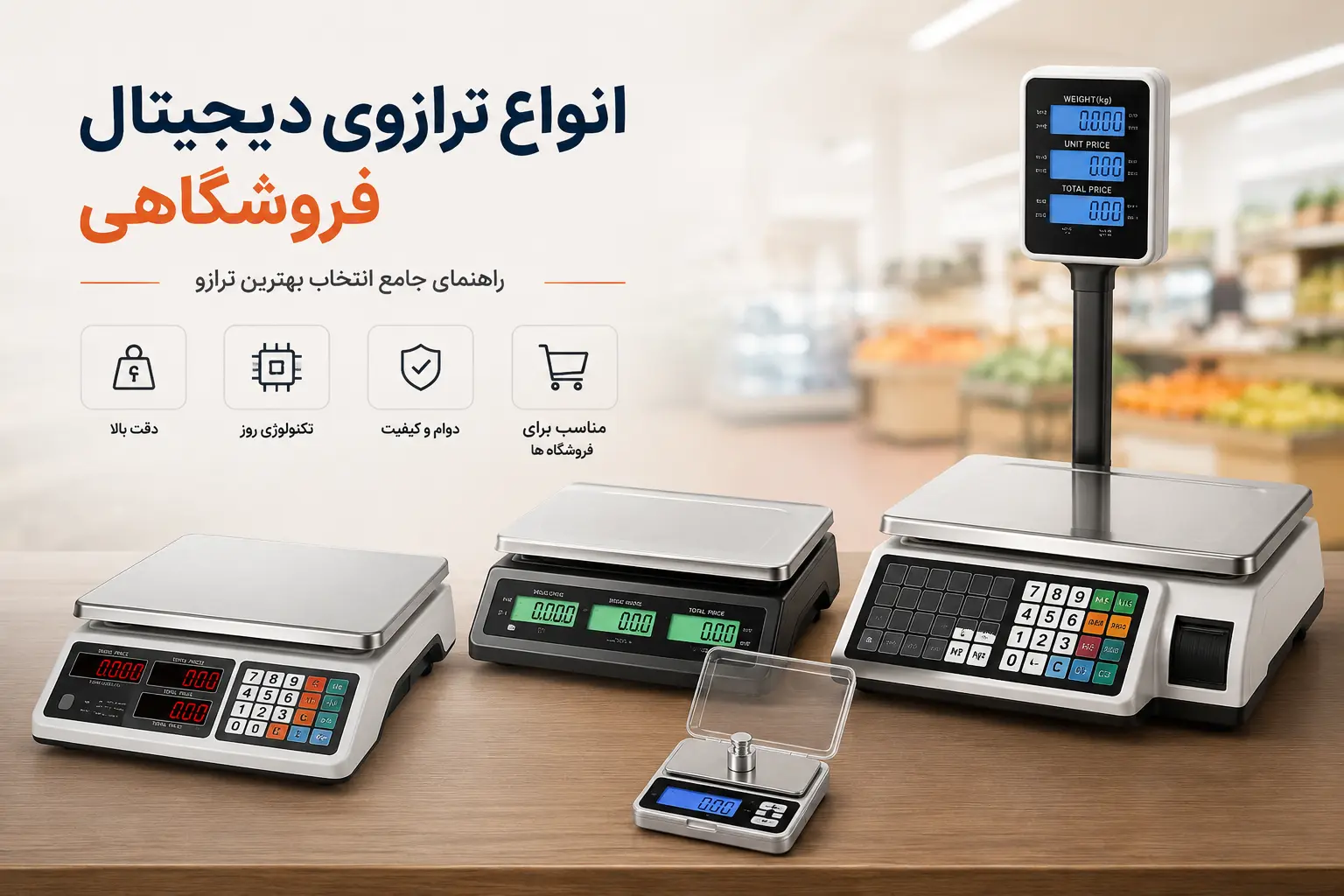 انواع ترازوی دیجیتال فروشگاهی